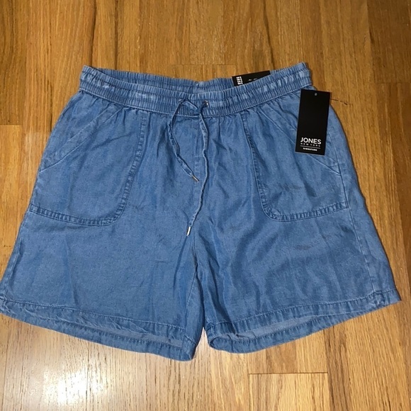 Jones New York signature lyocell tie front elastic waist short, size S, NWT - Picture 2 of 8